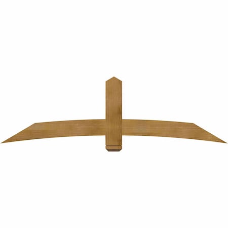 Ekena Millwork Bellingham Rough Sawn Timber Gable Bracket, Western Red Cedar, 84"W x 24"H x 4"D x 6"F, 7/12 Pitch GBW084X24X0406BEL00RWR